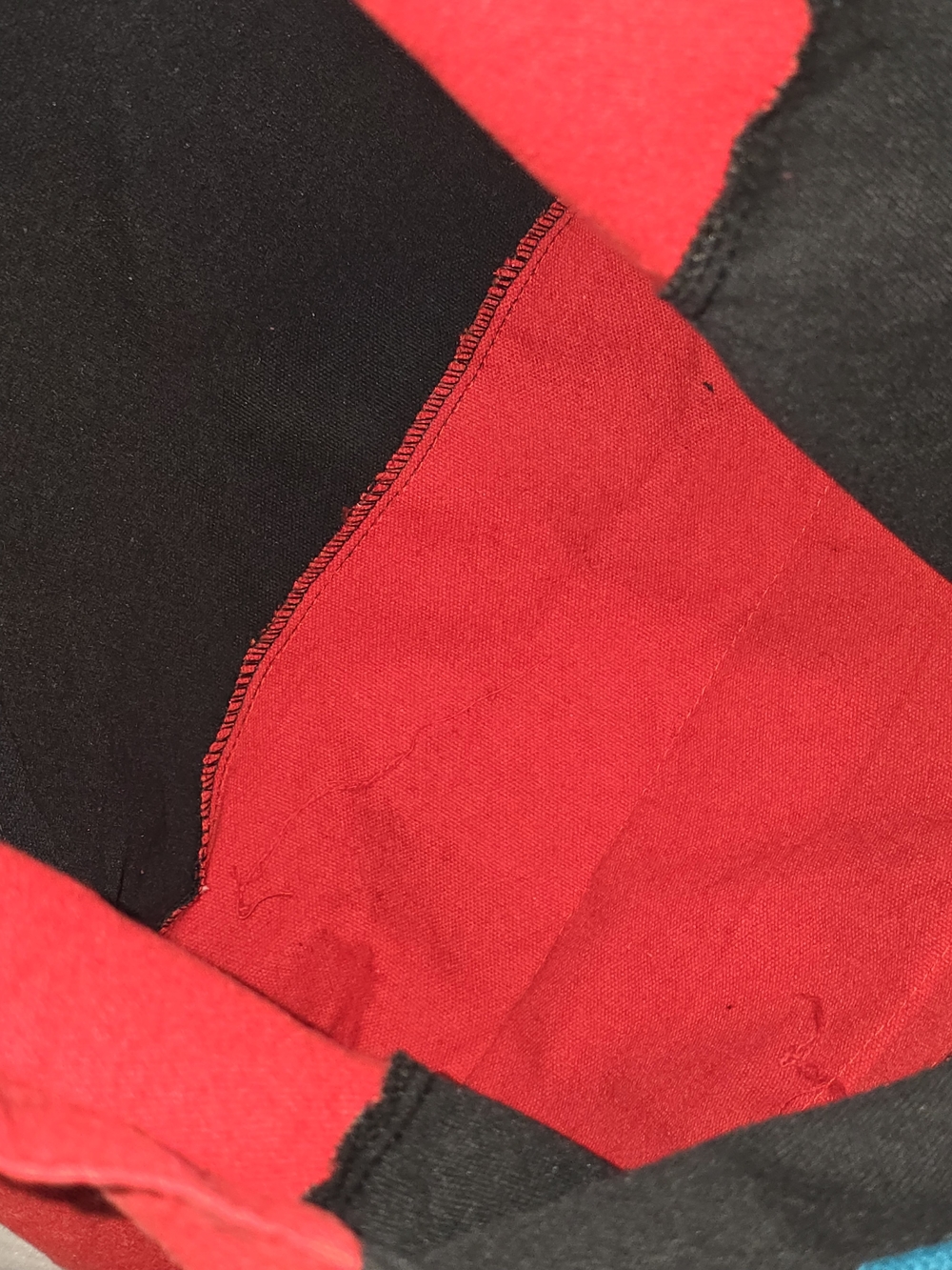 Friday the 13th Red & Black Graphic Canvas Tote with Teal Handles - Picture 3 of 4
